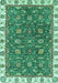 Abstract Turquoise Modern Rug, abs2982turq