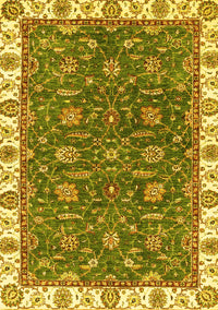 Abstract Yellow Modern Rug, abs2982yw