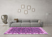 Machine Washable Abstract Purple Modern Area Rugs in a Living Room, wshabs2982pur