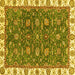 Square Abstract Yellow Modern Rug, abs2982yw