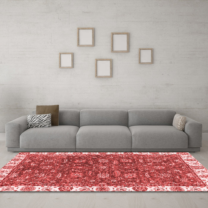 Modern Red Washable Rugs