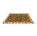 Sideview of Machine Washable Abstract Orange Modern Area Rugs, wshabs2982org