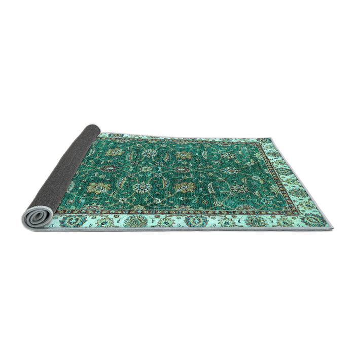 Sideview of Abstract Light Blue Modern Rug, abs2982lblu