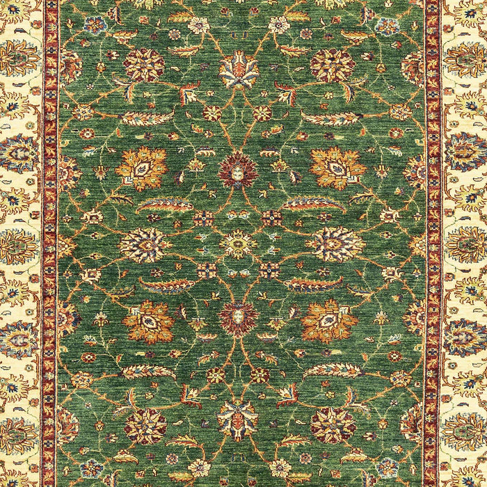 Machine Washable Abstract Avocado Green Rug, wshabs2982