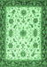 Machine Washable Abstract Emerald Green Modern Area Rugs, wshabs2983emgrn