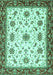 Machine Washable Abstract Turquoise Modern Area Rugs, wshabs2983turq