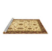 Sideview of Machine Washable Abstract Brown Modern Rug, wshabs2983brn