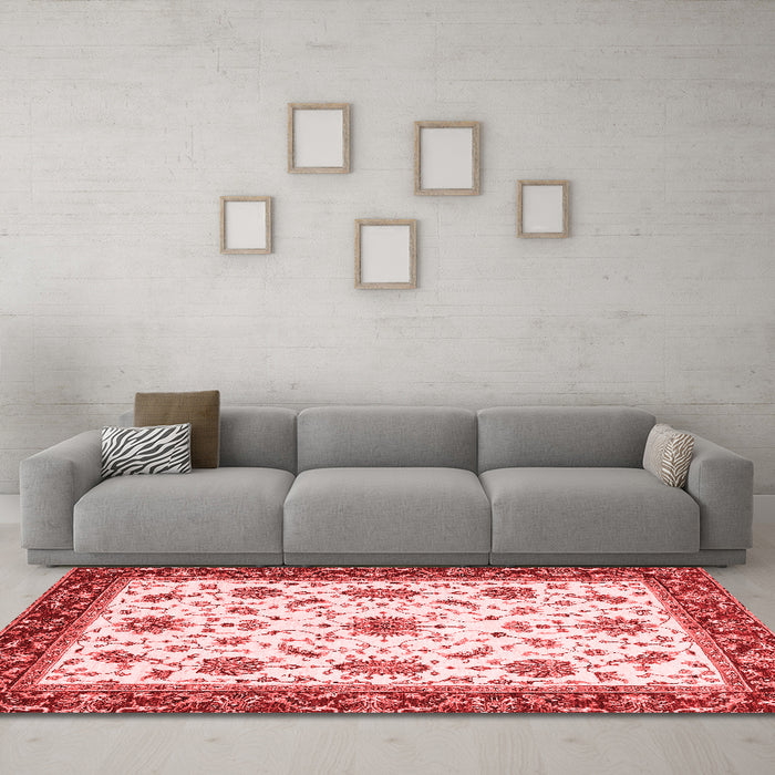 Modern Red Washable Rugs