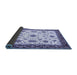 Sideview of Abstract Blue Modern Rug, abs2983blu