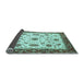 Sideview of Abstract Light Blue Modern Rug, abs2983lblu