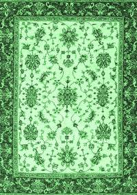 Abstract Emerald Green Modern Rug, abs2983emgrn