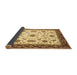 Sideview of Abstract Brown Modern Rug, abs2983brn