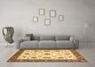 Machine Washable Abstract Brown Modern Rug in a Living Room,, wshabs2983brn