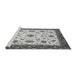 Sideview of Machine Washable Abstract Gray Modern Rug, wshabs2983gry