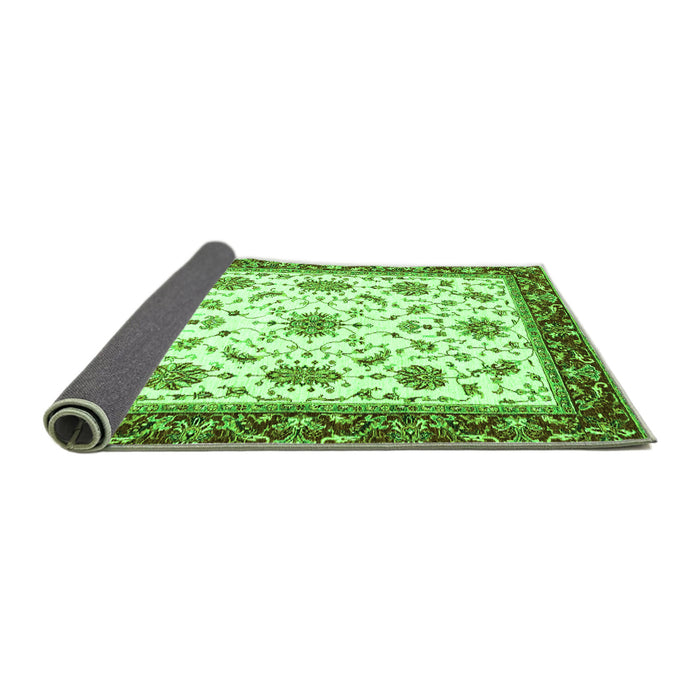 Sideview of Abstract Green Modern Rug, abs2983grn