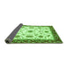 Sideview of Abstract Green Modern Rug, abs2983grn