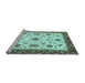 Sideview of Machine Washable Abstract Light Blue Modern Rug, wshabs2983lblu