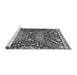 Sideview of Machine Washable Abstract Gray Modern Rug, wshabs2984gry