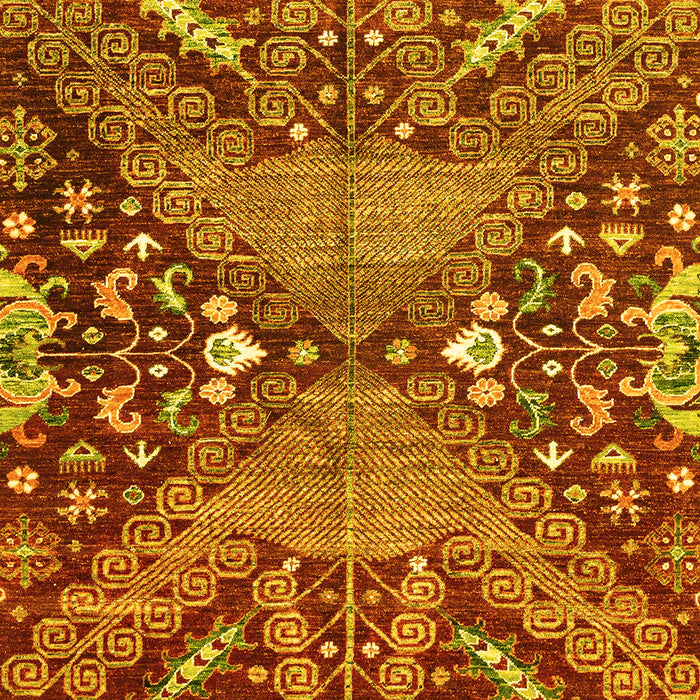 Abstract Yellow Modern Rug, abs2984yw