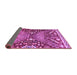 Sideview of Abstract Purple Modern Rug, abs2984pur