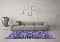 Machine Washable Abstract Blue Modern Rug, wshabs2984blu