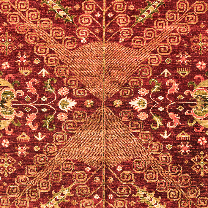 Machine Washable Abstract Orange Modern Area Rugs, wshabs2984org