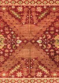 Abstract Orange Modern Rug, abs2984org