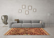 Machine Washable Abstract Brown Modern Rug in a Living Room,, wshabs2984brn