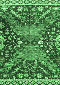 Abstract Emerald Green Modern Rug, abs2984emgrn