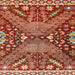 Square Abstract Red Modern Rug, abs2984