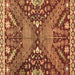 Square Abstract Brown Modern Rug, abs2984brn