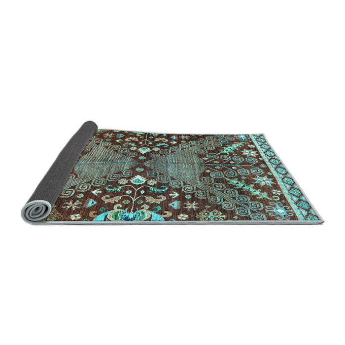 Sideview of Abstract Light Blue Modern Rug, abs2984lblu