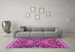 Machine Washable Abstract Purple Modern Area Rugs in a Living Room, wshabs2984pur