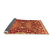 Sideview of Abstract Orange Modern Rug, abs2984org