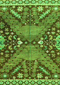 Abstract Green Modern Rug, abs2984grn