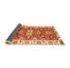 Sideview of Abstract Orange Modern Rug, abs2985org