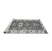 Sideview of Machine Washable Abstract Gray Modern Rug, wshabs2985gry