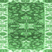 Square Machine Washable Abstract Emerald Green Modern Area Rugs, wshabs2985emgrn