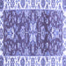 Square Machine Washable Abstract Blue Modern Rug, wshabs2985blu