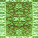 Square Abstract Green Modern Rug, abs2985grn