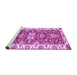 Sideview of Machine Washable Abstract Purple Modern Area Rugs, wshabs2985pur