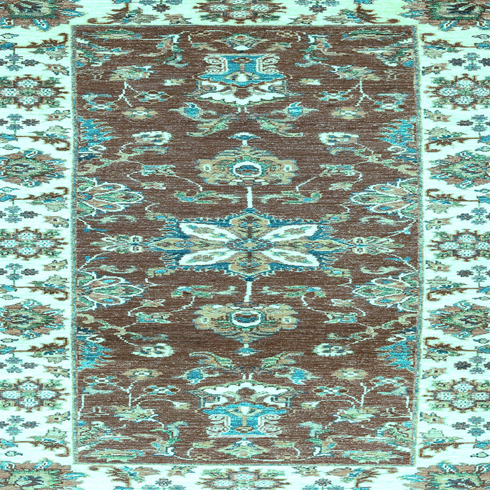 Square Abstract Light Blue Modern Rug, abs2985lblu