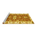 Sideview of Machine Washable Abstract Yellow Modern Rug, wshabs2985yw