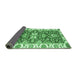 Sideview of Abstract Emerald Green Modern Rug, abs2985emgrn