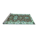 Sideview of Machine Washable Abstract Light Blue Modern Rug, wshabs2985lblu