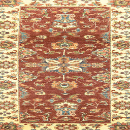 Square Abstract Red Modern Rug, abs2985
