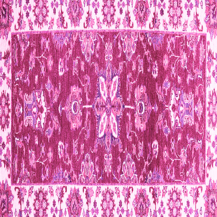 Square Machine Washable Abstract Pink Modern Rug, wshabs2985pnk