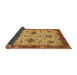 Sideview of Abstract Orange Oriental Rug, abs2986