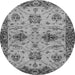 Round Oriental Gray Traditional Rug, abs2986gry