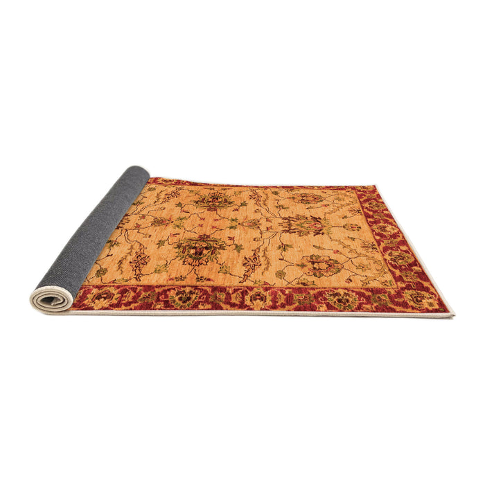 Sideview of Oriental Orange Traditional Rug, abs2986org